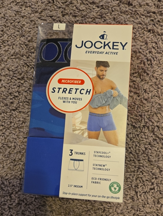 Jockey Other - Jockey Men’s Royal Blue Microfiber Stretch Trunks - 3 Pack